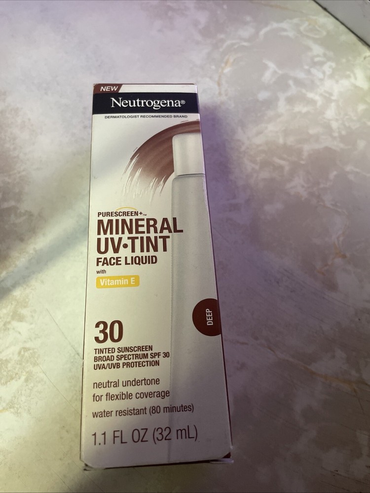 Neutrogena Purescreen+™ Mineral UV Tint Face Liquid Sunscreen DEEP Exp 11/24