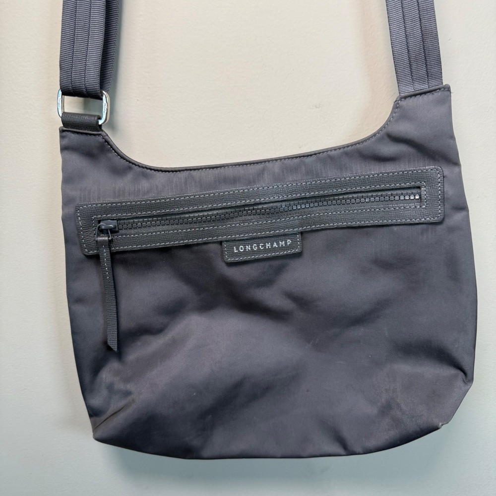 Longchamp Le Pliage Nylon Gray Crossbody Bag