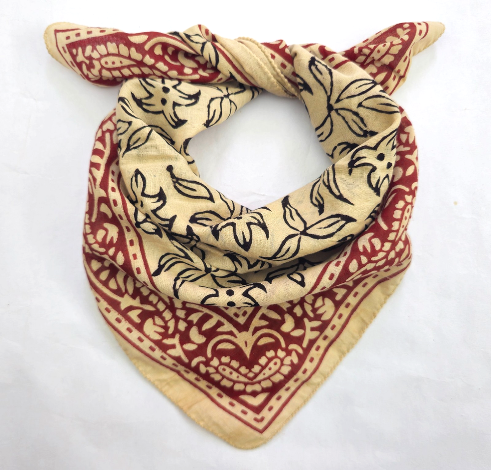 Organic Paisley Bandana Scarf Winter Fashion Unique Design