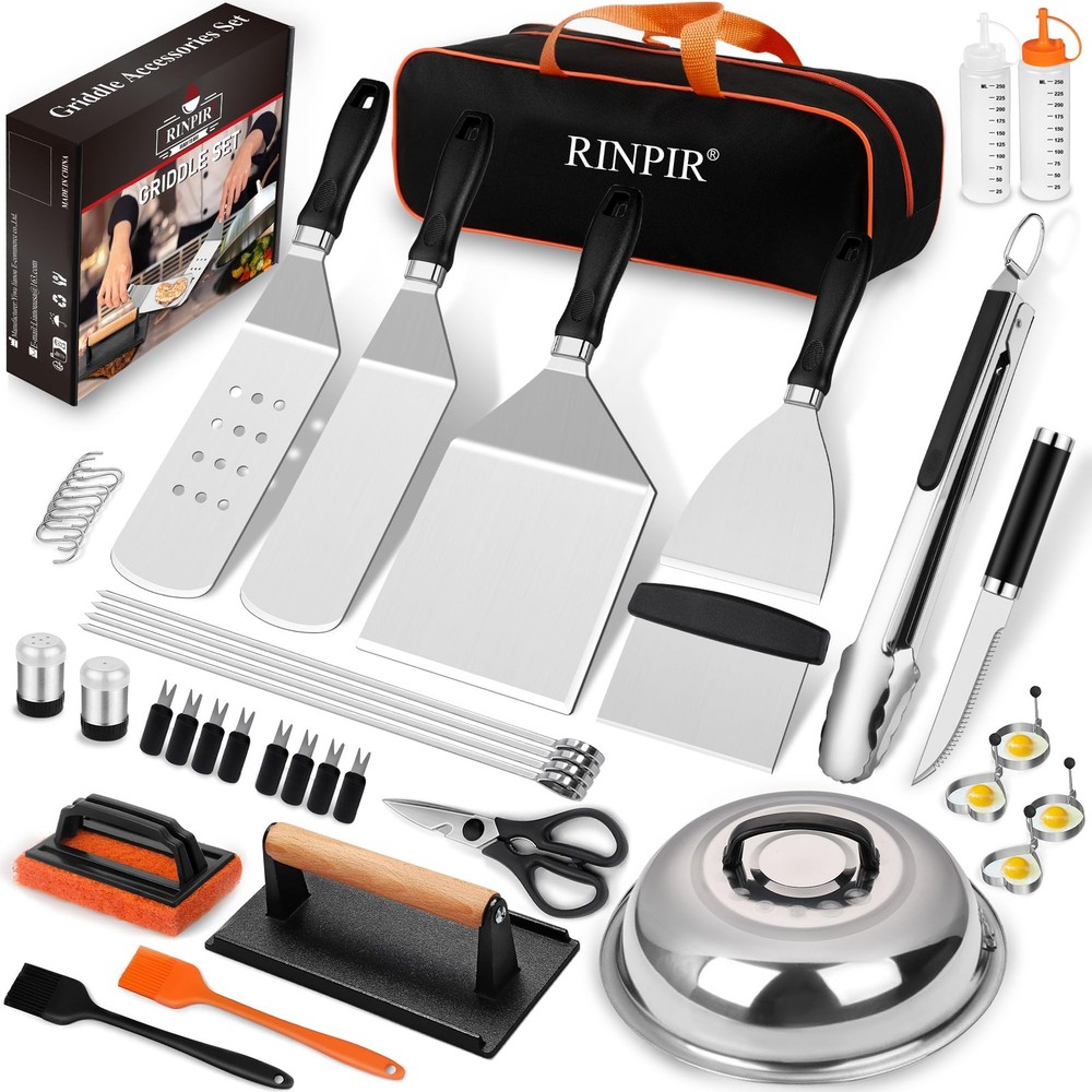 42pcs Blackstone Griddle Accessory Kit with Spatulas and Grill Tools for Flat Top Cooking