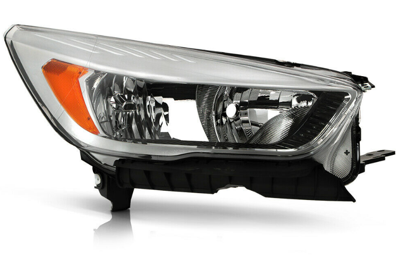 2017-2019 Ford Escape Right Passenger Halogen Headlight Chrome No LED DRL