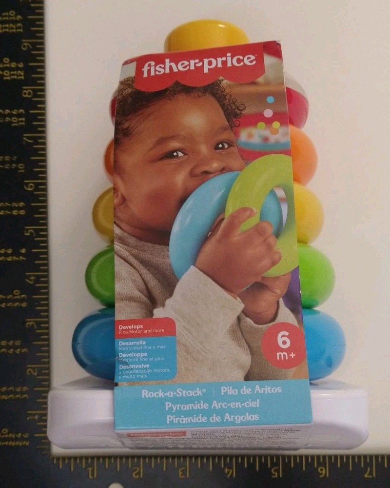 Fisher-Price Rock-a-Stack, Bat-at Ring-Stacking Toy for Infants Ages 6 Months