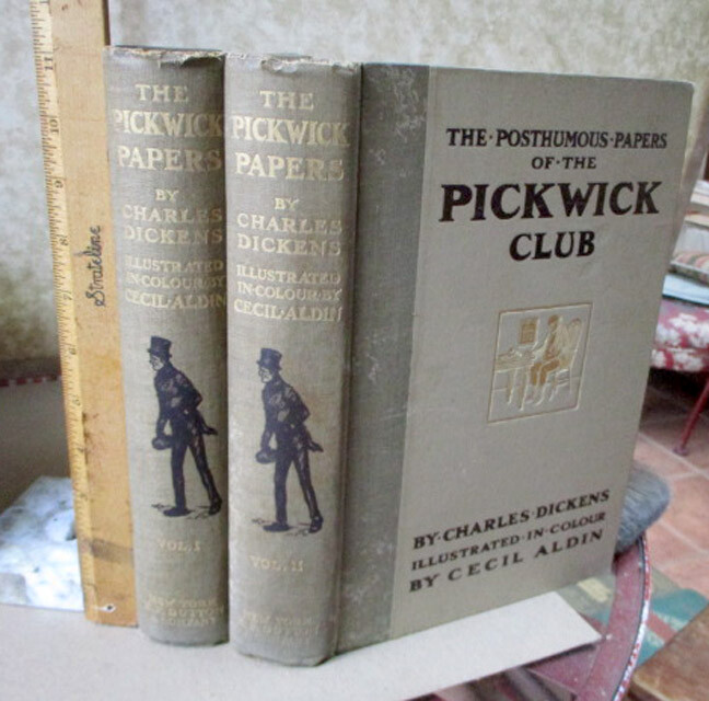 2Vols,THE POSTHUMOUS PAPERS Of The PICKWICK CLUB,C1910,Charles Dickens,Illust