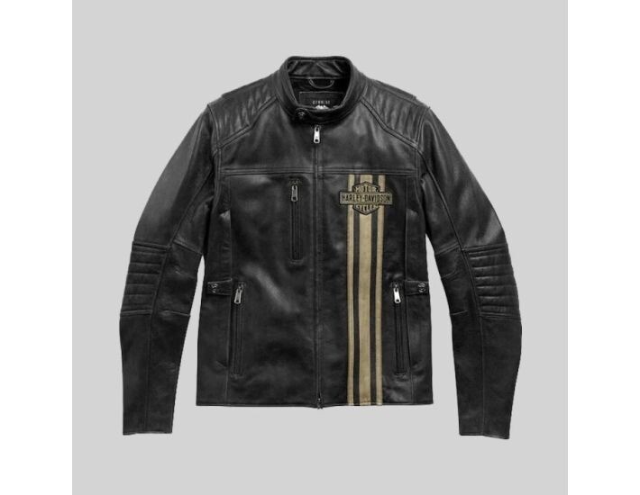 Harley Davidson Men’s Genuine Cowhide Leather Motorcycle Jacket Stylish Design