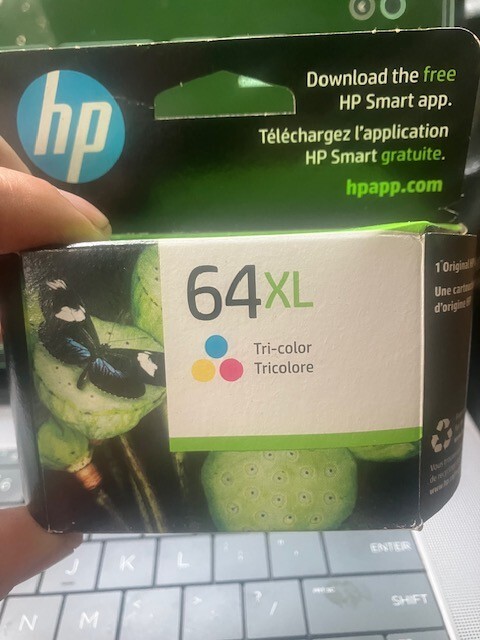 HP N9J91AN 64XL High Yield Tri-Color Ink Cartridge