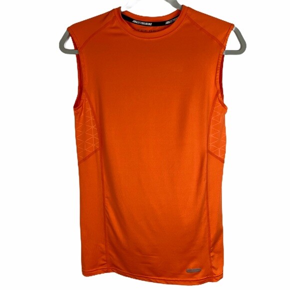 Tek Gear Performance Dry Tek Muscle Tee Tank Top Men's Small Orange