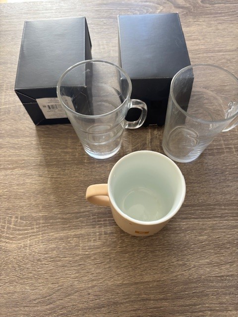 Nespresso VIEW Collection Atelier Americano Clear Tempered Glass Coffee Mugs