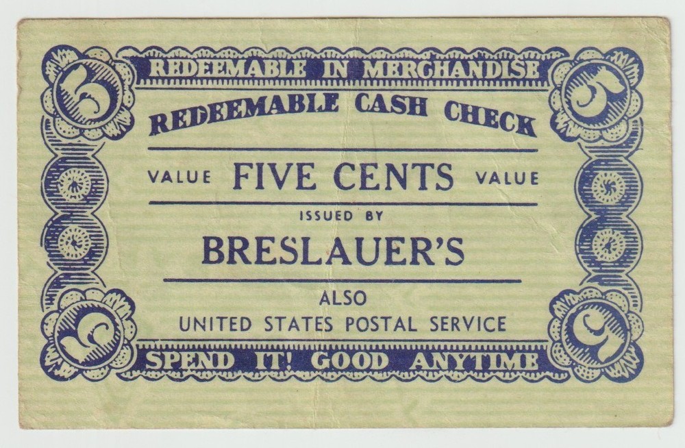 United States - A credit voucher (cash check) redeemable for 5 cents-image