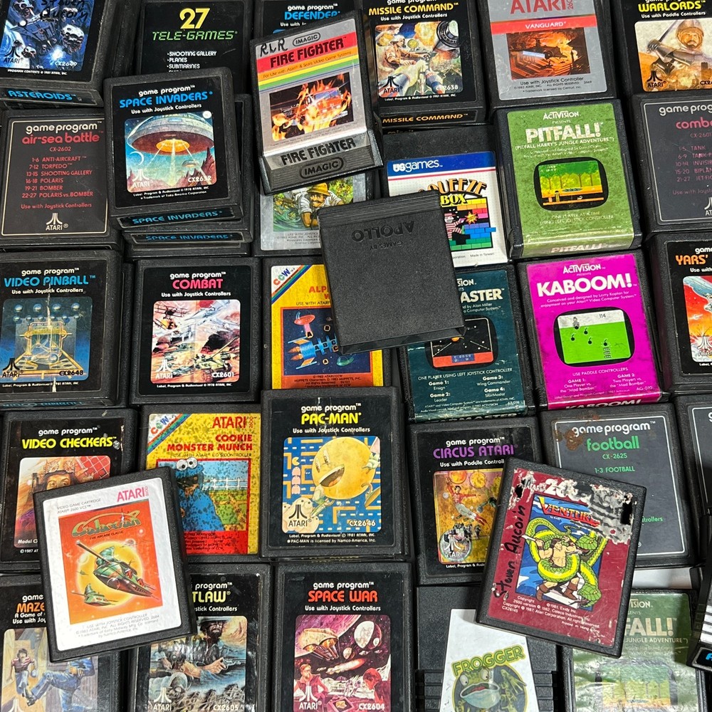 Atari 2600 Game Lot of 50+ Various Titles Pitfall Pac-Man Untested Bulk Bundle