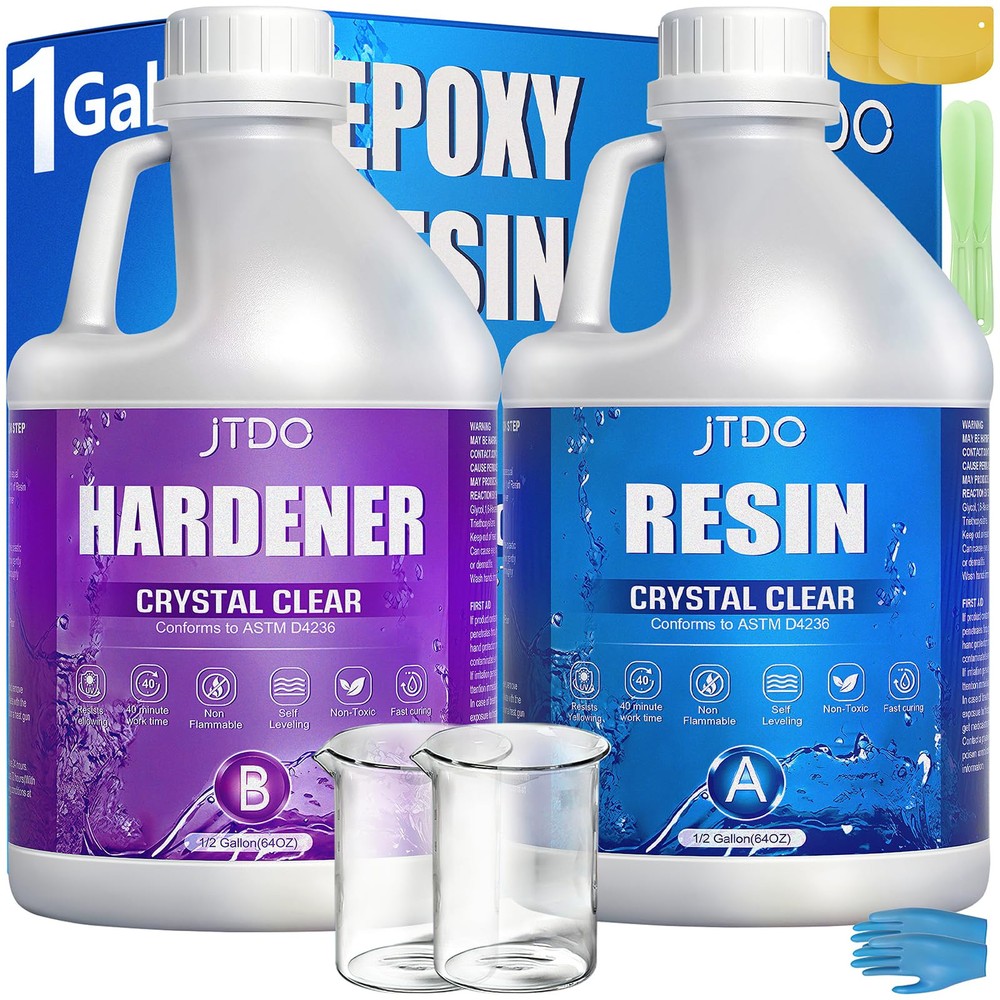 Crystal Clear Self-Leveling UV Resistant Bubble-Free Epoxy Resin