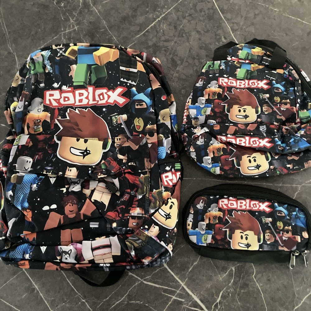Roblox 3PC Backpack Set with Lunch Box and Pencil Case for Kids School Supplies  