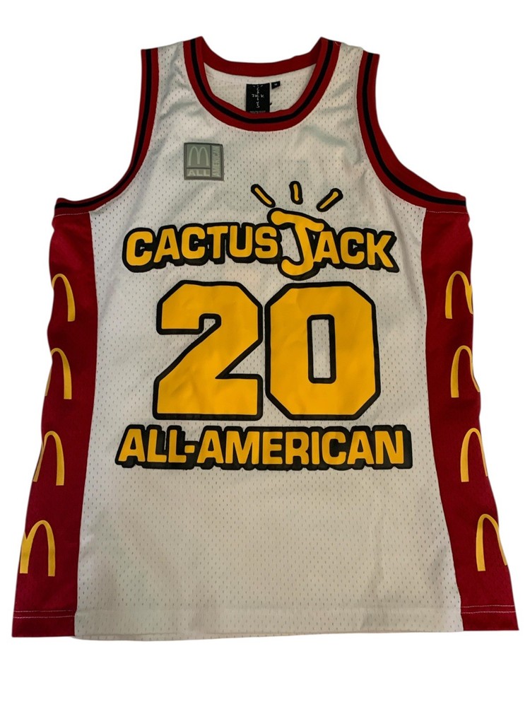 Travis Scott McDonalds Cactus Jack All American Mens Multicolor 20 Jersey Size M