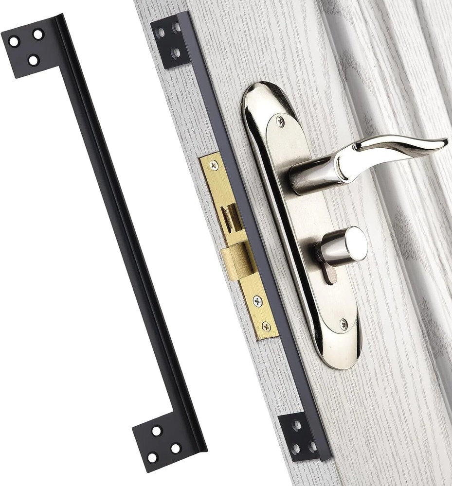Outswing Door Latch Guard Lock Plate for Enhanced Home Security