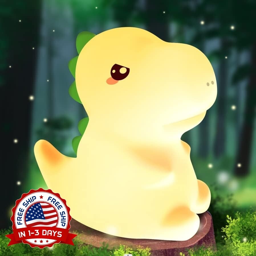 Luz Para Cama De Niños De Dinosaurio 3D Niño Dinosaur Lamp Light Boys Room Toys.