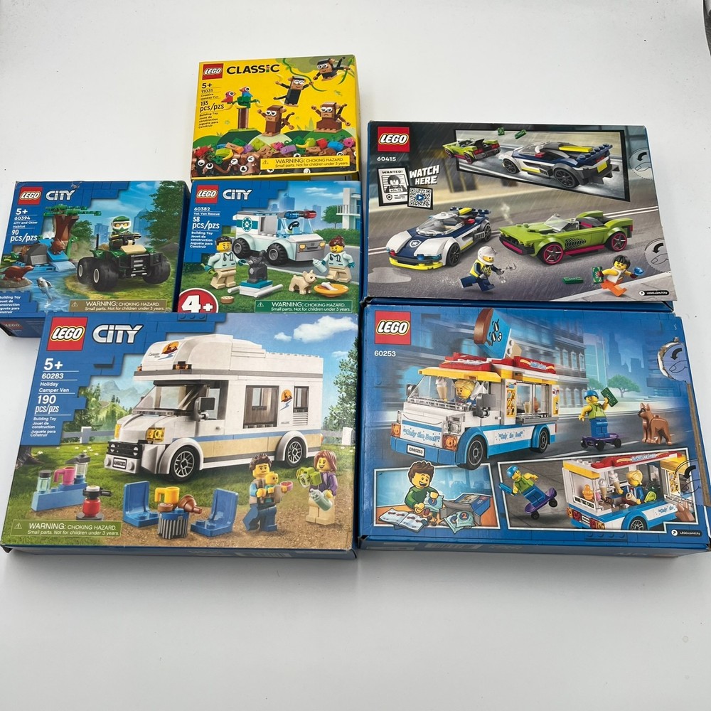 Lego City 11031/60394/60382/60415/60283/60253 Lot Of 6 Sets *READ*