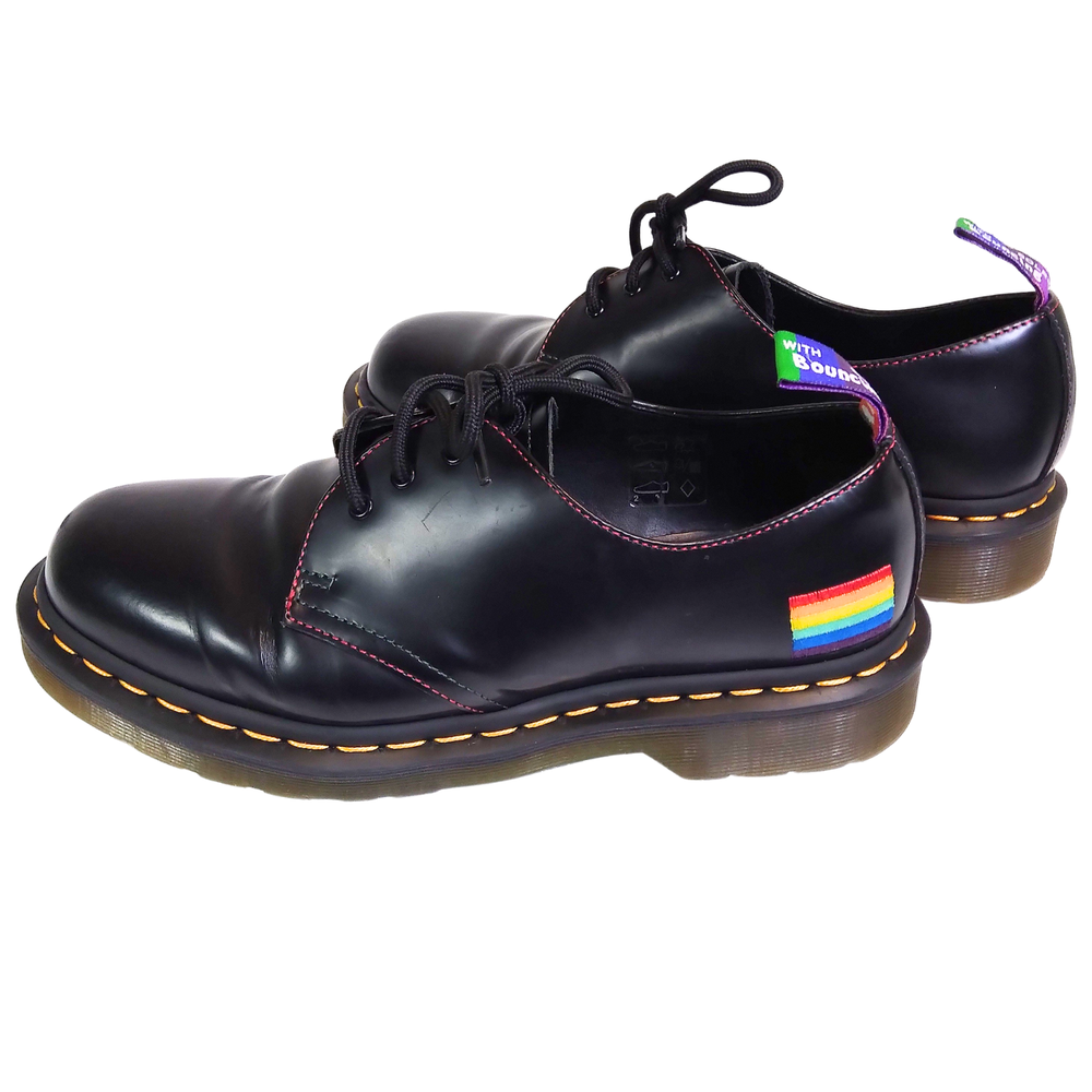 Dr Martens 1461 For Pride Smooth Leather Oxford Shoes Black Mens 8 / Ladies 9