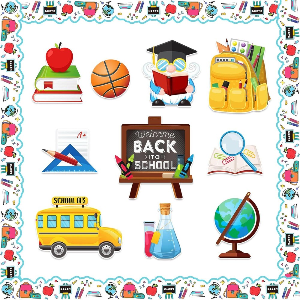 68Ft Back to School Classroom Bulletin Board Decoration School-white-image