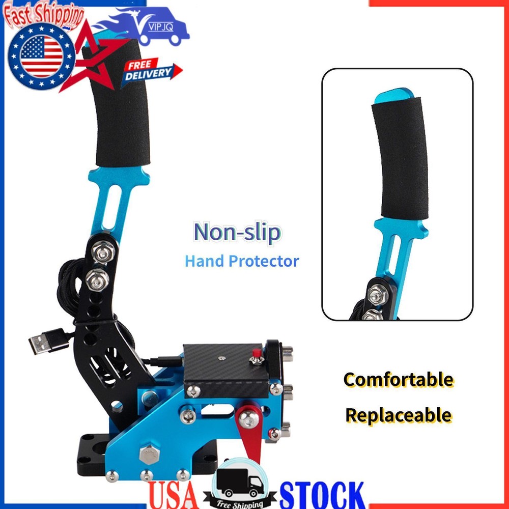 14Bit PS4/PS5 USB3.0 SIM Handbrake for Racing Games Steering Wheel Stand G29 US