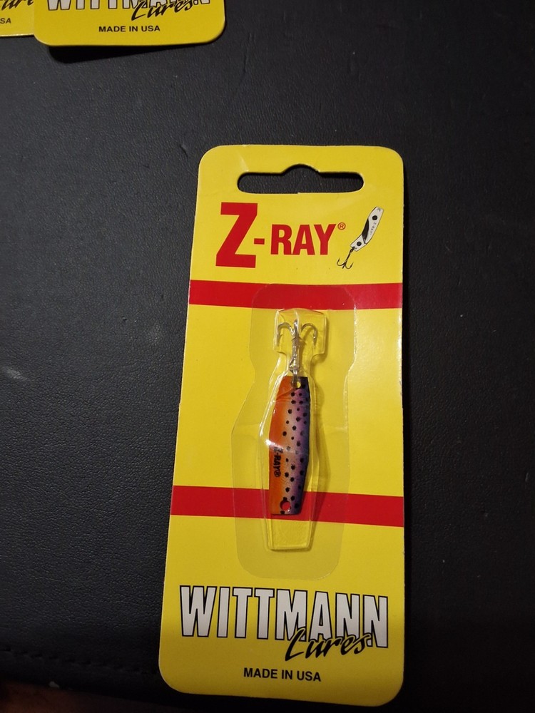 VINTAGE Wittman LURES Z-RAY Z-HOOKER TROUT Z-FIN 1/16 oz NEW NOS ORIGINAL PACK!