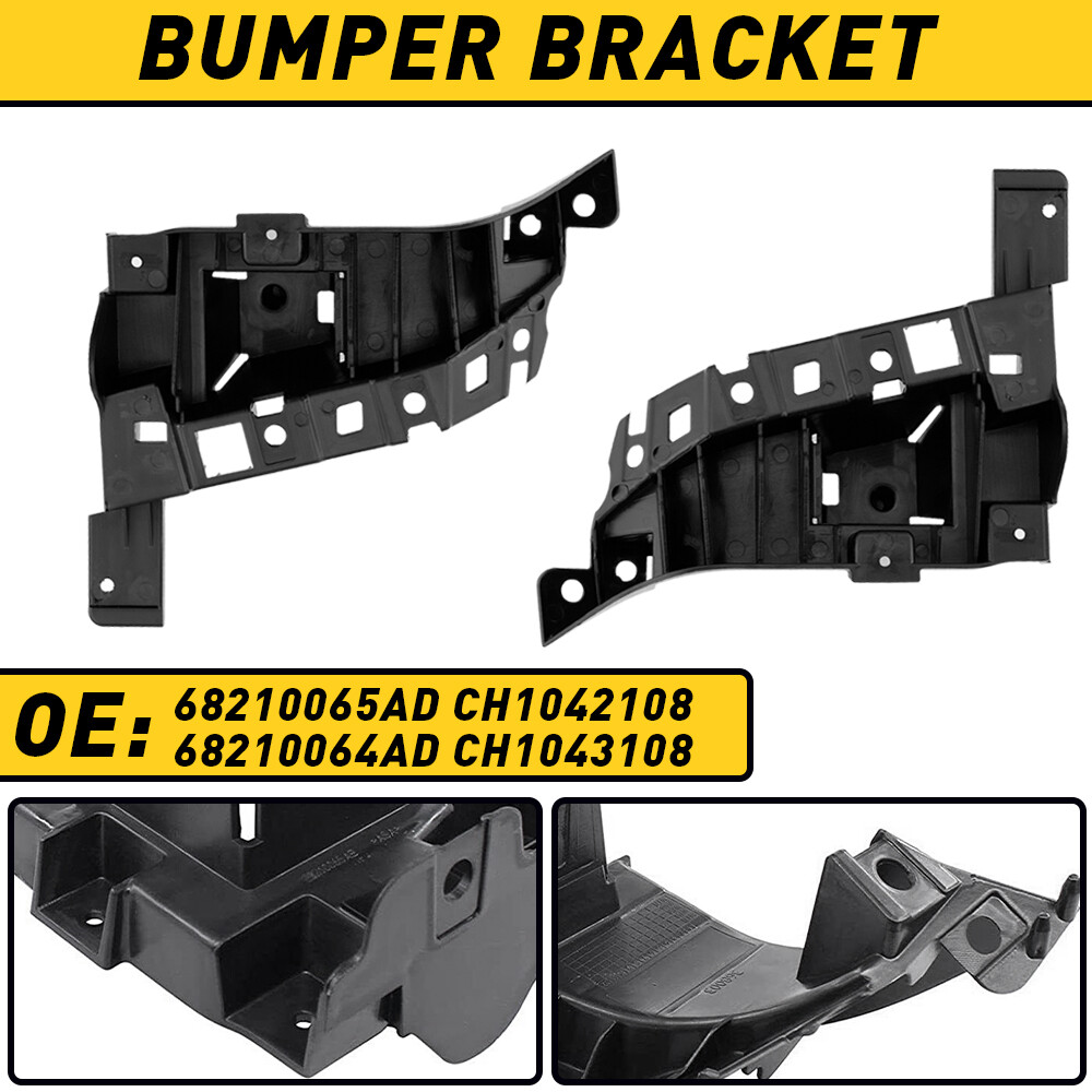 2Pcs Front Left Right & Side Lower Bumper Brackets For 2014-2018 Jeep Cherokee