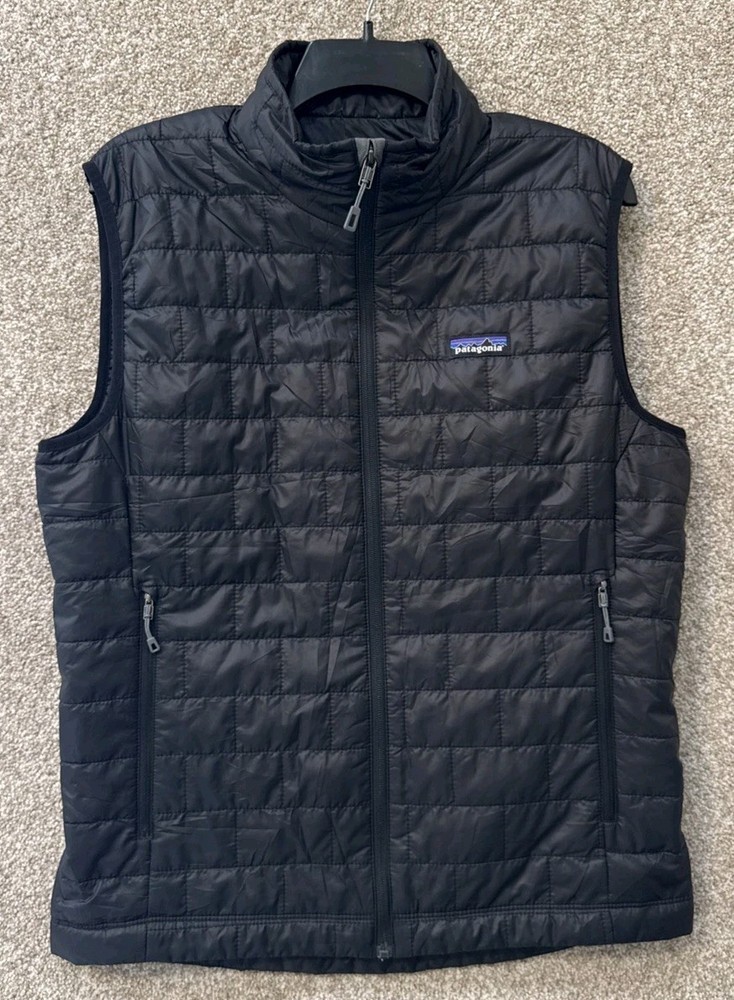 Patagonia Nano Puff Vest Mens Size Medium Black Full Zip Quilted Primaloft 84242