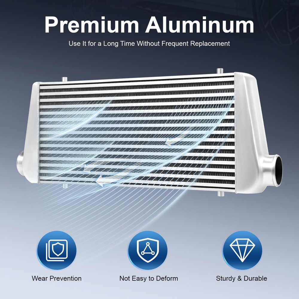 Universal 31x12x4 Inch Intercooler with 3 Inch Inlet Outlet 25PSI