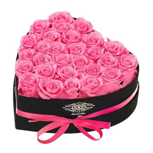 Mothers Day Roses Gifts for Mom-Forever Flowers Roses in a Box 28 ROSE Pink-image