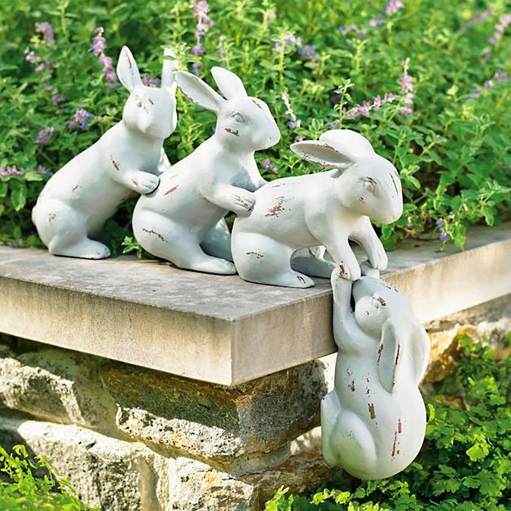 Saved By A Hare Sculpture Bunny Decor Sculpture Party Decor Gift Rabbit Statue。