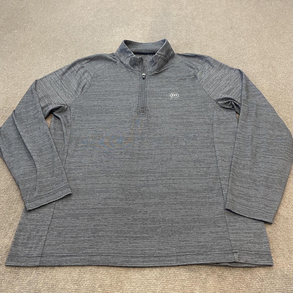TravisMathew Pullover Mens Large Gray Performance Quarter Zip Golf Athletic