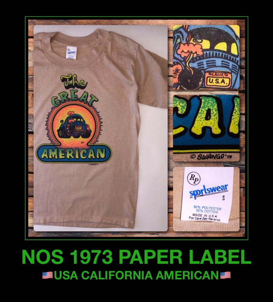 VTG 70s Unused Grateful Dead Surf Tour Hippie Tie Dye T-Shirt Size S