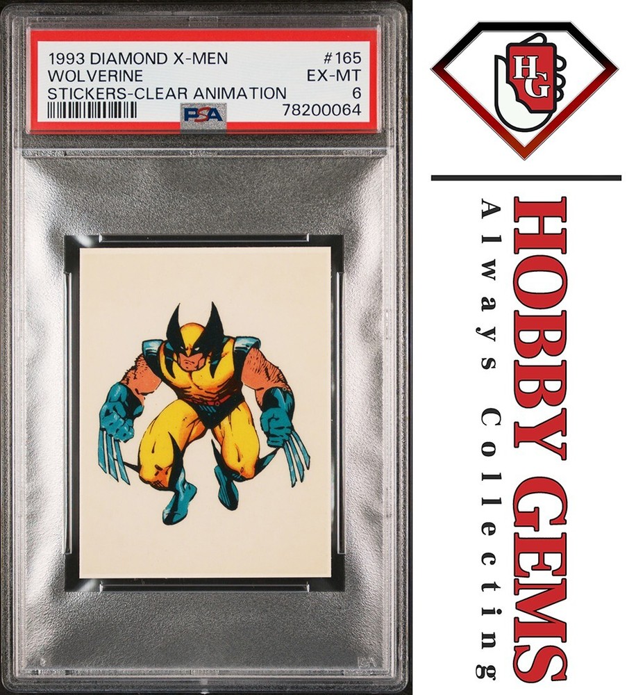 WOLVERINE PSA 6 1993 Diamond Marvel X-Men Clear Animation Sticker #165