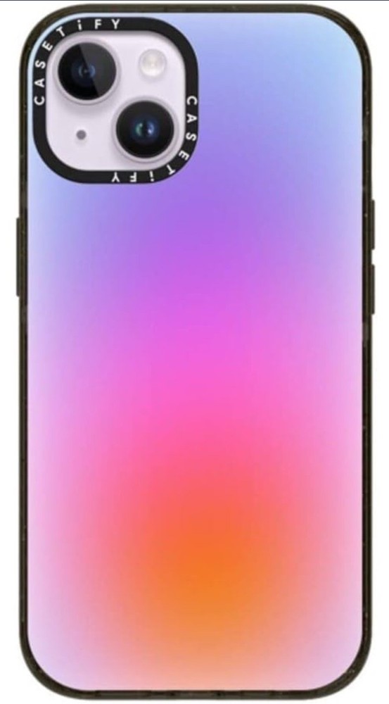CASETiFY Impact iPhone 14 Case in Color Cloud Glossy Black Design