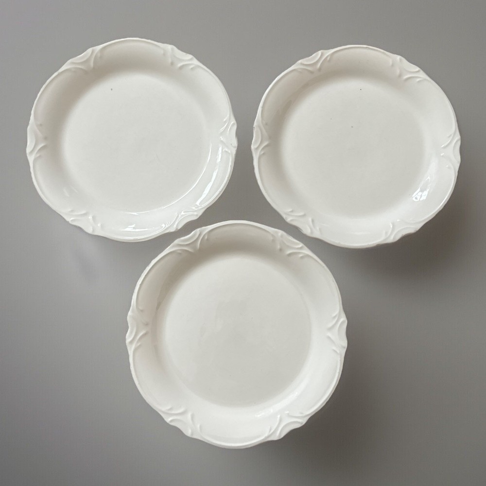 3-Piece Pier 1 Madeline 9-Inch White Scalloped Salad Plate Set