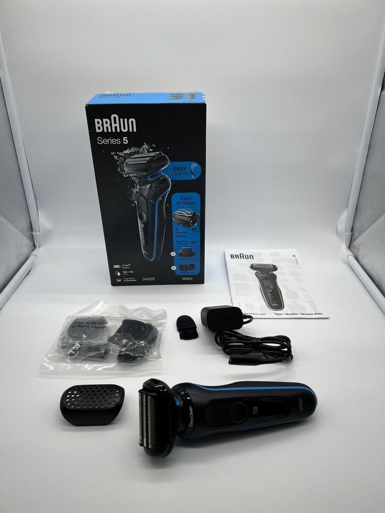 Afeitadora eléctrica Braun Series 5 5020s negra azul recargable en seco y húmedo Q7(7)