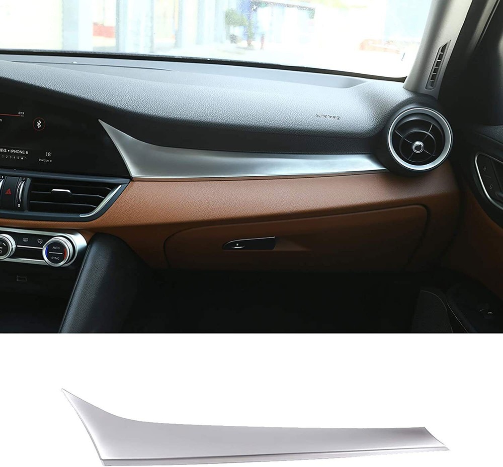 For Alfa Romeo Giulia Interior Co-Pilot Dashboard Moulding Cover Trim 2017-2022