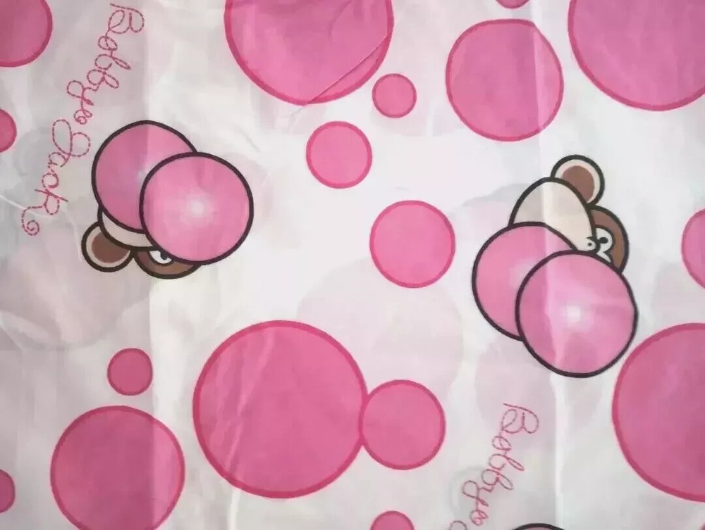 bobby jack monkey fun fabric  bubble piece 23 by 20 inch pink white 1pc new