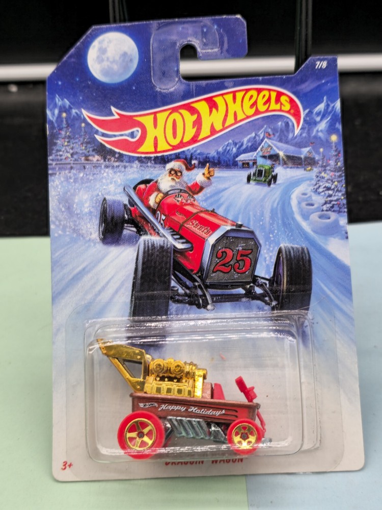 HOT WHEELS 2014 HOLIDAY HOT RODS - SANTA DRAGGIN WAGON #7/8
