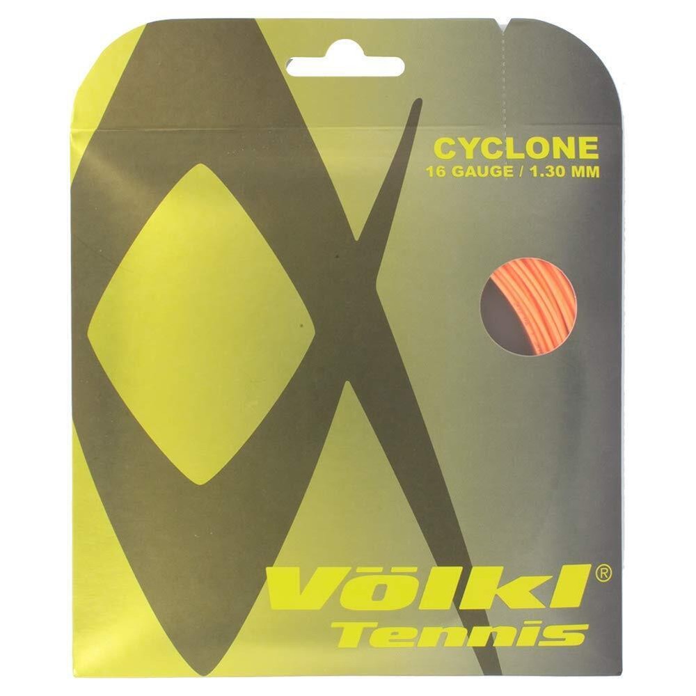 NNEDSZ 1 Pack Volkl Cyclone 16g/1.30mm Tennis Racquet Strings - Fluro Orange