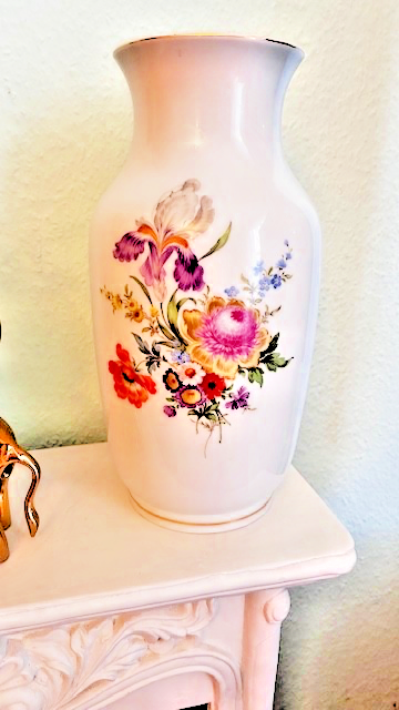 Meissen Large Fireplace Vase Antique 1966 H 36cm