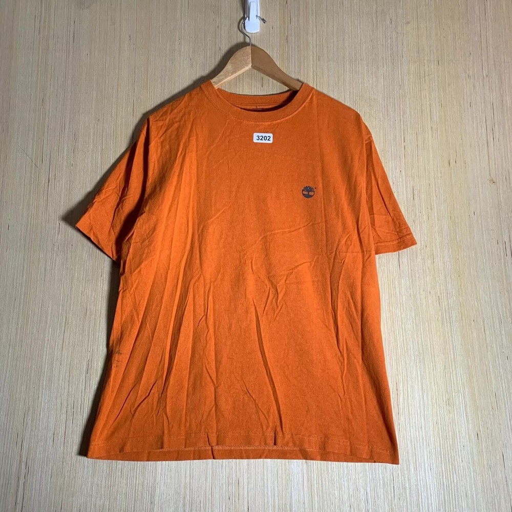Vintage Timberland Company Shirt Adult Large Orange Short Sleeve Men's Pullover
