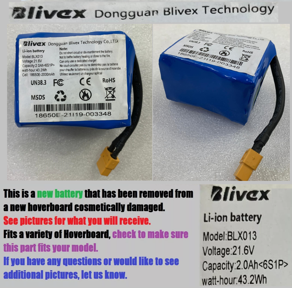 Blivex BLX013 21.6V 2Ah 43.2Wh Li-ion Battery Open Box