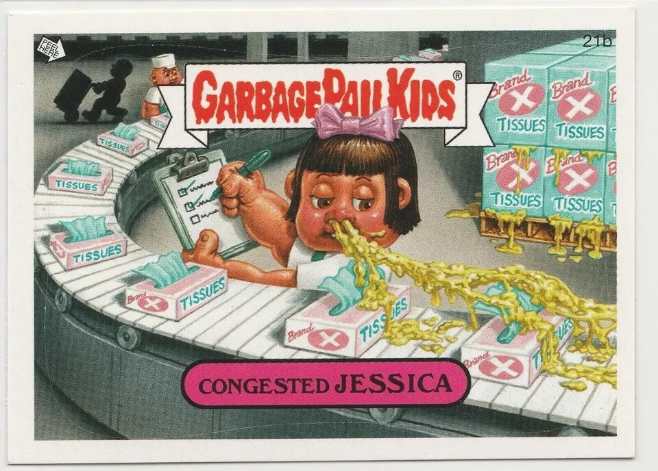 Congested Jessica 21b Garbage Pail Kids 2007 ANS6 Series 6 Card