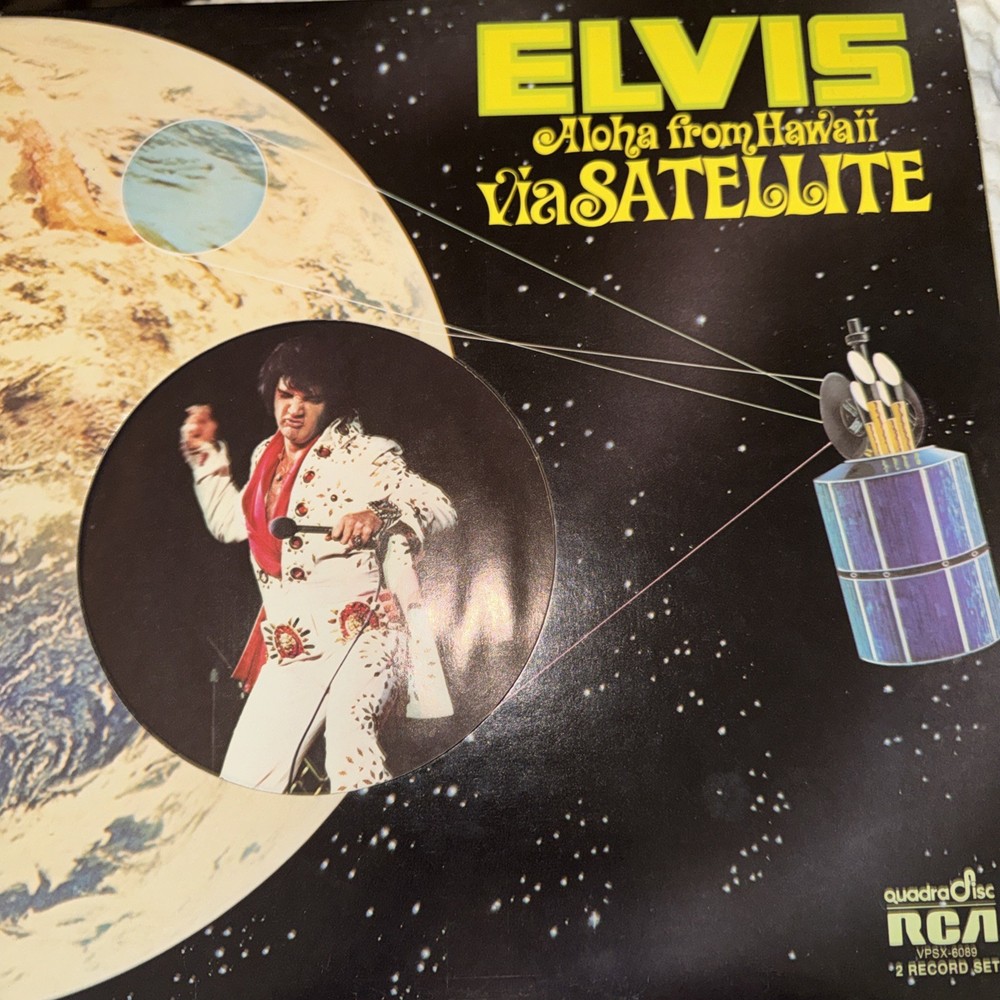 1973 Elvis Aloha From Hawaii Via Satellite 2 LP Vinyl Record RCA Orange Label