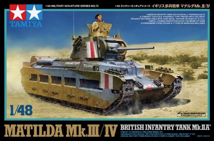 Tamiya 32572 Matilda Mk.III/IV 1/48 Scale Plastic Model Kit
