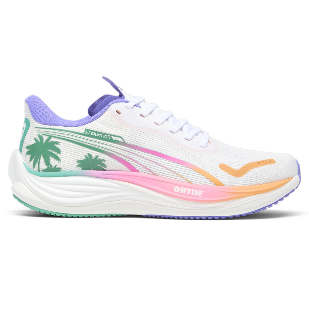 Puma F1 Velocity Nitro 3 Miami Gradient Graphic Lace Up Running  Mens Multi, Whi