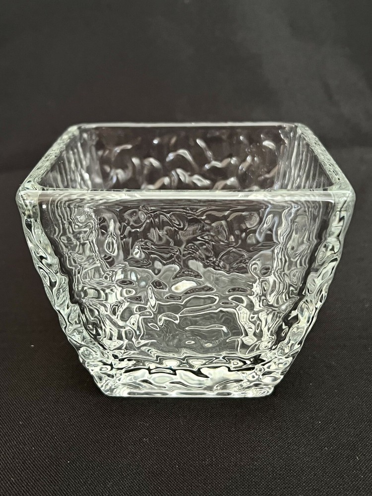 Disaronno Square Textured Glass Snack Dip Bowl