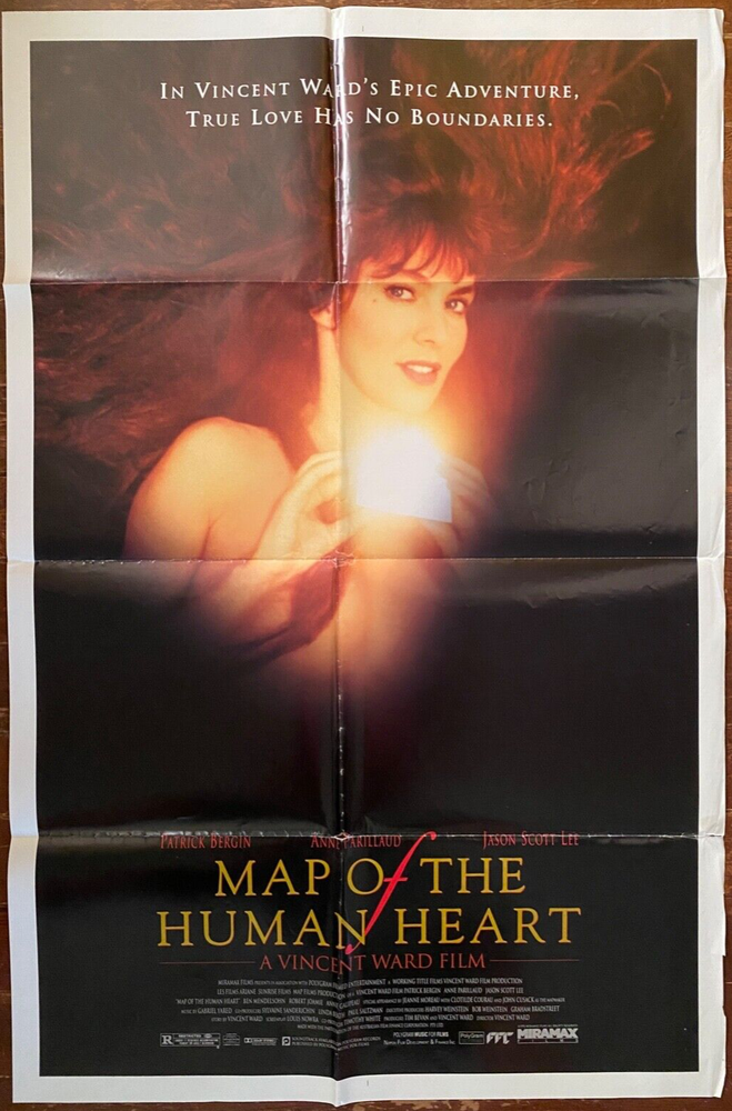 1992 MAP OF THE HUMAN HEART vintage one sheet movie poster JASON SCOTT LEE