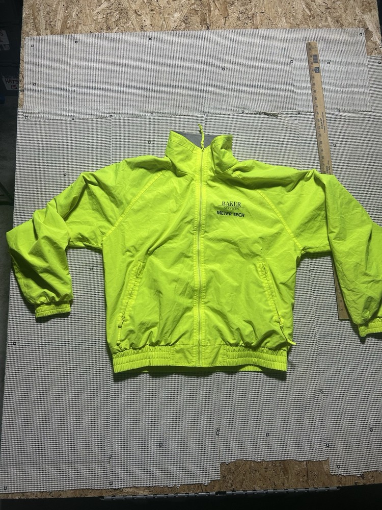 Neon Green Tri Mountain Work Jacket Mens Size L