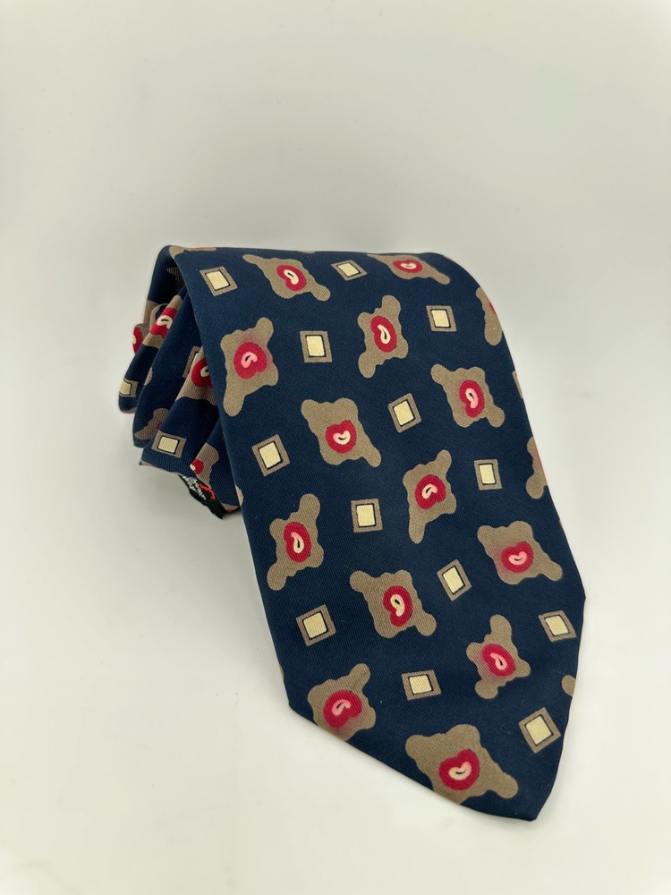 Nordstrom Robert Talbott Silk Tie Blue Geometric USA Made Classic Necktie