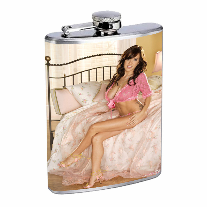 Country Pin Up Girls D15 Flask 8oz Stainless Steel Hip Drinking Whiskey